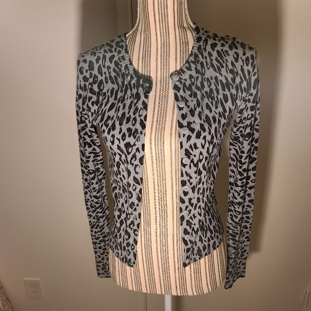 Leopard print cardigan